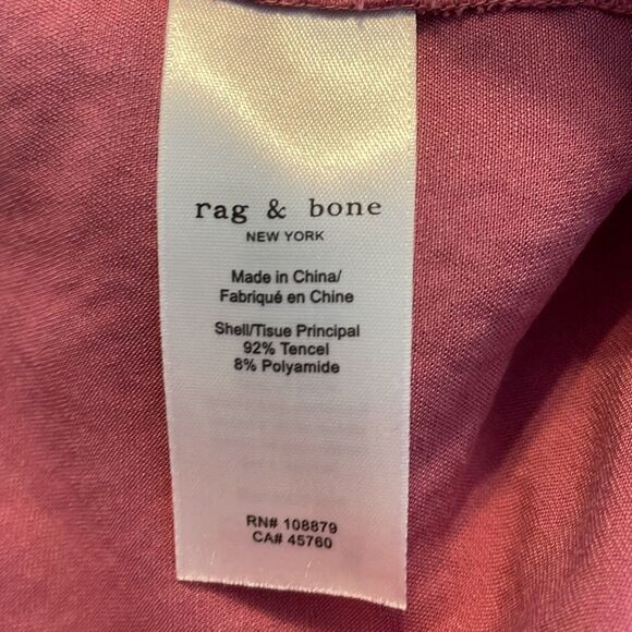 Rag & Bone Trail Tie Waist Utilitarian Shorts Blush Pink Stretch Weave Lightweig - Picture 10 of 11